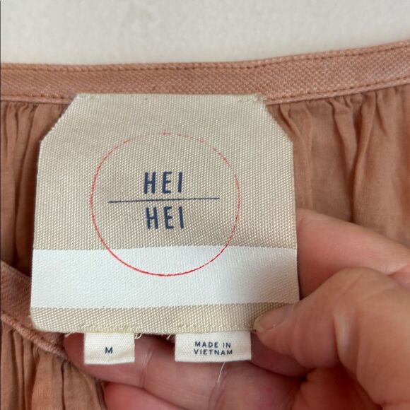 Anthropologie HEI HEI Hilltop Lightweight Size M Rose Cotton Bomber Jacket Women - Picture 5 of 8